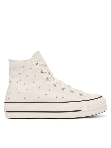 Converse Trampki Chuck Taylor All Star Lift Platform Mini Studs A19140C Écru. Białe trampki Converse, bez wzorów, z materiału, bez zapięcia. Za 344.99 zł.