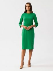 Stylove Sukienka w kolorze zielonym rozmiar: XL. Zielone sukienki Stylove, na co dzień, xl, bez wzorów, bez kołnierzyka, bez ramiączek, midi, proste. Za 248.95 zł.