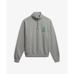 Bluza damska Superdry Country Club Crest Henley. Szare bluzy Superdry, bez wzorów, bez kaptura. Za 329.05 zł.