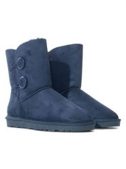 ISLAND BOOT Botki zimowe "Elisa" w kolorze niebieskim rozmiar: 38. Niebieskie botki Island Boot, na zimę, z aplikacjami, bez obcasa, bez zapięcia. Za 125.25 zł.