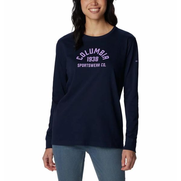 Bluza Turystyczna bez kaptura Damska Columbia North Cascades LS Tee. Niebieskie bluzy Columbia, m, bez wzorów, bez kaptura. Za 151.99 zł.