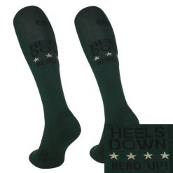Skarpetki jeździeckie Heels Down zielone. Zielone skarpety COMODO, bez wzorów, z bawełny. Za 29.99 zł.