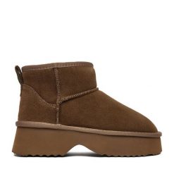 Śniegowce Badura. Brązowe trapery i śniegowce Badura. Za 279.99 zł.