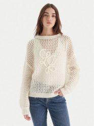 Liu Jo Sweter MF5430 MS039 Écru Relaxed Fit. Swetry Liu Jo, m, bez wzorów, z bawełny, bez ramiączek. Za 719.99 zł.