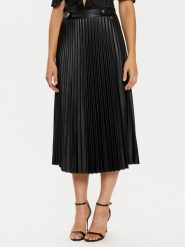 LOLA CASADEMUNT Spódnica plisowana LF2408003 Czarny Regular Fit. Czarne spódnice LOLA CASADEMUNT, s, bez wzorów, z syntetyku, plisowane. Za 249.99 zł.