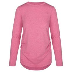 T-shirt damski Loap Baxana różowy. Czerwone t-shirty Scarpa, bez wzorów, z materiału, bez kołnierzyka, bez ramiączek. Za 81.10 zł.