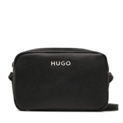 Torebka HUGO. Czarne listonoszki Hugo, bez wzorów, bez dodatków. Za 229.99 zł.