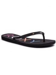 Roxy Japonki ARJL100876 Czarny. Czarne klapki Roxy, bez wzorów, z tworzywa sztucznego, bez obcasa. Za 59.99 zł.