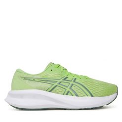 Buty do biegania Asics. Zielone obuwie sportowe Asics, bez zapięcia, do biegania. Za 299.99 zł.