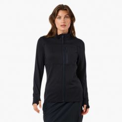 Bluza polarowa Wędrówki damska Swedemount Trondheim Midlayer Full Zip. Czarne bluzy SWEDEMOUNT, na zimę, bez wzorów, z polaru, bez kaptura. Za 185.00 zł.