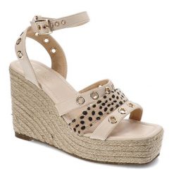 Beżowe Sandały Sergio Todzi Stylowe Espadryle. Brązowe sandały Sergio todzi, bez wzorów, ze skóry ekologicznej, eleganckie, bez obcasa, na koturnie, bez zapięcia. Za 161.99 zł.
