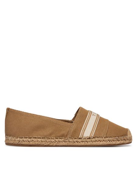 Tommy Hilfiger Espadryle Hilfiger Webbing Espadrille FW0FW09334 Brązowy. Brązowe espadryle TOMMY HILFIGER, bez wzorów, z materiału, bez obcasa, bez zapięcia. Za 187.99 zł.