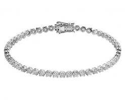 Bransoletka z białego złota z brylantami - 18 cm - 3,00 ct - próba 750. Białe bransoletki Apart, z brylantem, złote. Za 37,590.00 zł.