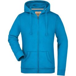 Damska bluza James & Nicholson Vintage Hoody niebieska. Czarne bluzy JAMES BAROUD, na lato, m, bez wzorów, z bawełny, z kapturem. Za 186.99 zł.