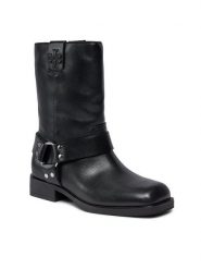 Tory Burch Botki 153058 Czarny. Czarne botki Tory Burch, bez wzorów, ze skóry, bez obcasa, na płaskiej podeszwie, bez zapięcia. Za 3,099.00 zł.