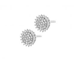 Kolczyki z białego złota z diamentami - 0,19 ct - próba 585. Białe kolczyki Apart, z diamentem, złote. Za 2,159.00 zł.