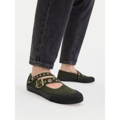 Baleriny Vans. Zielone baleriny Vans, bez wzorów, bez obcasa. Za 256.99 zł.