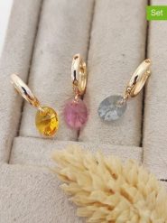 Nakkash Kolczyki-kreole (3 szt.) rozmiar: onesize. Żółte kolczyki Nakkash, szklane. Za 43.47 zł.