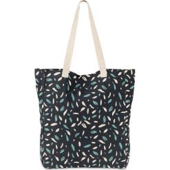 Torba materiałowa bonprix antracytowo-zielony morski - biel wełny. Szare shopper bonprix, bez wzorów, z bawełny, małe, bez dodatków. Za 32.99 zł.