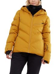 Damska kurtka narciarska Fundango Elyra Padded. Brązowe kurtki narciarskie FUNDANGO, l, bez wzorów, z materiału, bez kaptura, narciarskie. Za 499.00 zł.