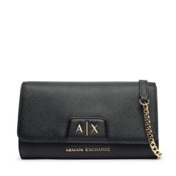 Torebka Armani Exchange. Czarne torebki klasyczne Armani Exchange, bez wzorów, bez dodatków. Za 429.99 zł.