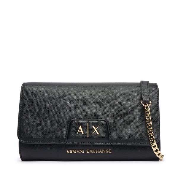 Torebka Armani Exchange. Czarne torebki klasyczne Armani Exchange, bez wzorów, bez dodatków. Za 429.99 zł.