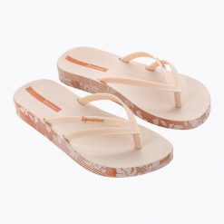 Japonki damskie Ipanema Bossa Soft V. Brązowe klapki Ipanema, bez wzorów, bez obcasa. Za 79.99 zł.