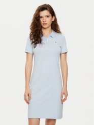 Tommy Hilfiger Sukienka codzienna WW0WW43228 Niebieski Slim Fit. Niebieskie sukienki TOMMY HILFIGER, na co dzień, xxl, bez wzorów, z bawełny, bez kołnierzyka, bez ramiączek, proste. Za 299.99 zł.