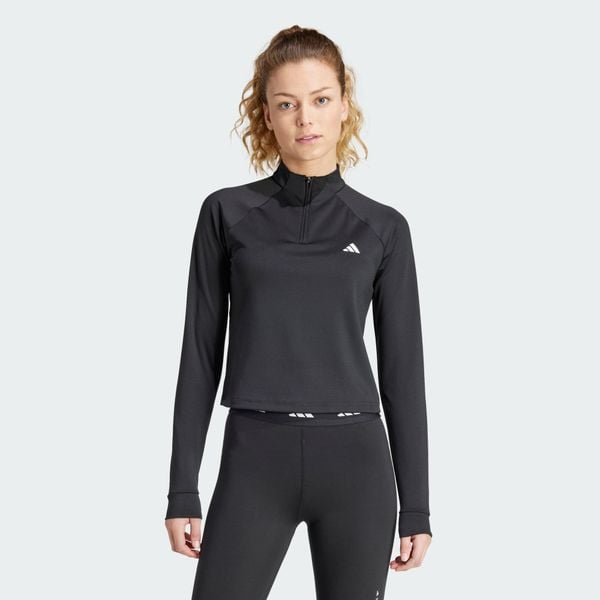 Bluza Train Essentials Minimal Branding 1/4-Zip. Czarne bluzy sportowe Adidas, xs, bez wzorów, z dzianiny, bez kaptura. Za 217.30 zł.