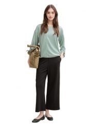 TOM TAILOR Denim Koszulka w kolorze biało-zielonym rozmiar: XS. Białe bluzki TOM TAILOR DENIM, xs, bez wzorów, z denimu, bez kołnierzyka, bez ramiączek. Za 56.99 zł.