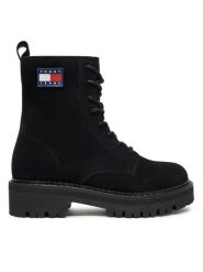 Tommy Jeans Botki Urban EN0EN02630 Czarny. Czarne botki Tommy Jeans, bez wzorów, z jeansu, bez obcasa, na płaskiej podeszwie, bez zapięcia. Za 706.66 zł.