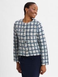 Rich & Royal Krótka marynarka Kobiety Sztuczne włókno niebieski, XS. Niebieskie marynarki i żakiety Rich & Royal, xs, bez wzorów, z włókna, eleganckie. Za 449.95 zł.