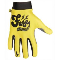 Rękawiczki rowerowe Bmx/ hulajnoga Fuse Omega. Żółte rękawiczki Fuse, bez wzorów, sportowe. Za 161.99 zł.