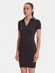 Guess Sukienka codzienna V5YK05 Z3OA0 Czarny Regular Fit. Czarne sukienki Guess, na co dzień, l, z aplikacjami, z syntetyku, bez kołnierzyka, bez ramiączek, proste. Za 329.99 zł.