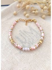 Atelier MIU Pozłacana bransoletka rozmiar: onesize. Różowe bransoletki Atelier MIU, z perłą, pozłacane. Za 52.99 zł.