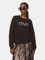 Liu Jo Sport Bluza TF4146 FS090 Czarny Regular Fit. Czarne bluzy Liu Jo Sport, xs, bez wzorów, z bawełny, bez kaptura. Za 139.99 zł.