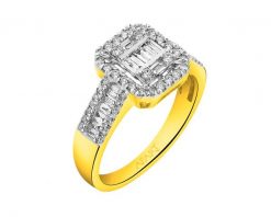 Pierścionek z żółtego złota z diamentami - 0,51 ct - próba 585. Żółte pierścionki Apart, z diamentem, złote. Za 7,490.00 zł.