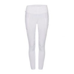 Damskie legginsy jeździeckie z pełną przyczepnością Cavallo Cavalin. Białe legginsy CAVALLO, z aplikacjami, z elastanu. Za 403.50 zł.