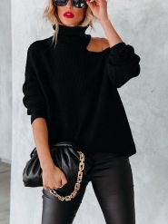 Milan Kiss Golf w kolorze czarnym rozmiar: XL. Czarne golfy Milan Kiss, xl, bez wzorów, bez ramiączek. Za 130.99 zł.