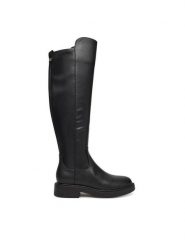 Guess Muszkieterki FLFFYZ ELE11 Czarny. Czarne kozaki Guess, ze skóry, bez obcasa, na płaskiej podeszwie, bez zapięcia. Za 829.99 zł.