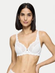 Triumph Biustonosz z fiszbiną Amourette 10209574 Biały. Białe biustonosze Triumph, bez wzorów, z syntetyku. Za 128.00 zł.