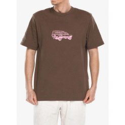 Koszulka bawełniana Gramicci Truck Tee. Brązowe koszulki sportowe GRAMICCI, bez wzorów, z bawełny, bez ramiączek. Za 198.99 zł.