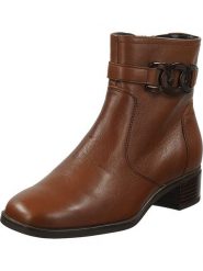 Ara Shoes Skórzane botki w kolorze brązowym na obcasie rozmiar: 41. Brązowe botki Ara Shoes, bez wzorów, ze skóry, bez obcasa, na obcasie, bez zapięcia. Za 295.66 zł.