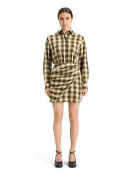 Scotch & Soda Sukienka w kolorze czarno-żółtym rozmiar: 36. Czarne sukienki Scotch & Soda, bez wzorów, bez kołnierzyka, bez ramiączek, mini, kopertowe. Za 218.57 zł.