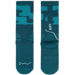 Skarpetki Buff MERINO MW CREW SOCKS MWC2 TEAL. Niebieskie skarpety Buff, bez wzorów, z elastanu. Za 139.90 zł.