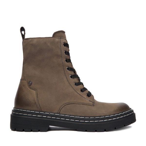 Trzewiki Lasocki. Szare botki Lasocki, bez wzorów, bez obcasa, na płaskiej podeszwie, bez zapięcia. Za 259.99 zł.