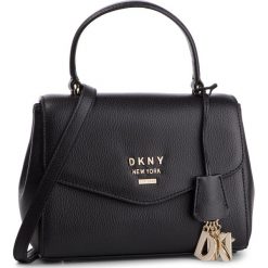 Torebka DKNY - Hutton Th Satchel R84DA928 Blk/Gold BGD. Czarne torby na ramię DKNY, bez wzorów, ze skóry, klasyczne, na ramię, bez dodatków. W wyprzedaży za 489.00 zł.