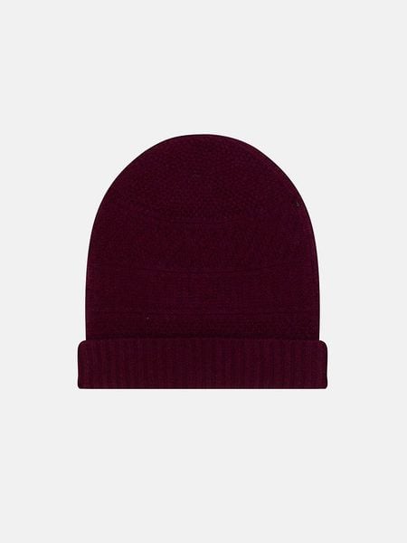 Perfect Cashmere Kaszmirowa czapka "Ember" w kolorze bordowym rozmiar: onesize. Czerwone czapki Perfect Cashmere, bez wzorów, z kaszmiru. Za 231.68 zł.
