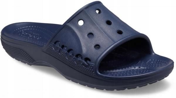Klapki Dla Dorosłych Crocs Baya II Slide. Czarne klapki Crocs, bez wzorów, z materiału, bez obcasa. Za 99.99 zł.