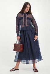 Spódnica z jedwabnej organzy Visino WEEKEND MAX MARA. Spódnice Weekend Max Mara, bez wzorów, z jedwabiu. Za 1,579.00 zł.